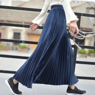 Long Pleated Skirt