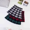 Plaid Pleated Skirt with Short - Image 2
