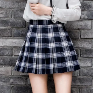 Plaid Pleated Skirt