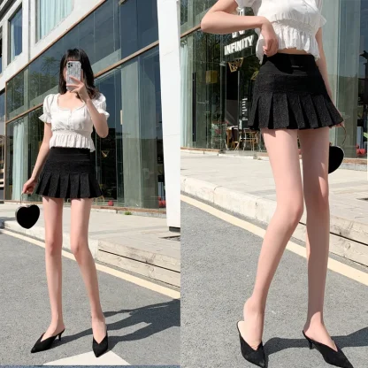 Ultra-short Lace Mini Pleated Skirt - Image 6