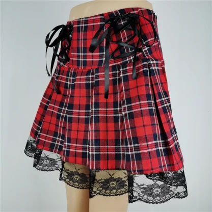 Zippered Mini Pleated Skirt - Image 4