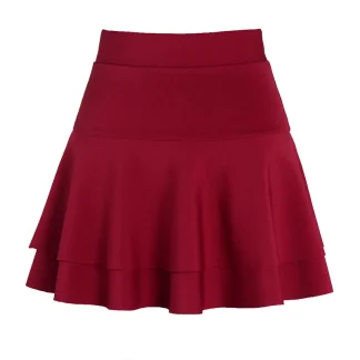 Red Pleated Skirt