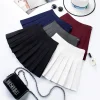 High-waist Top Stitched Pleated Skirt