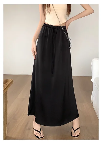 Soft Neutral Elegant Pleated Skirt - Image 7