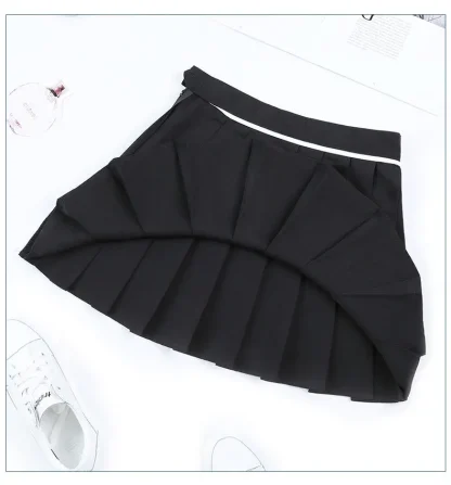 Zippered Mini Pleated Skirt - Image 2