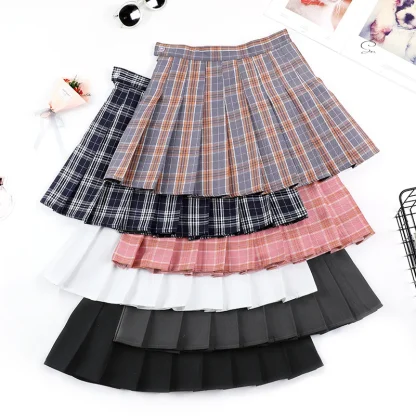 Zippered Mini Pleated Skirt