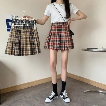 Chic Plaid Pleated Skirts - Image 6