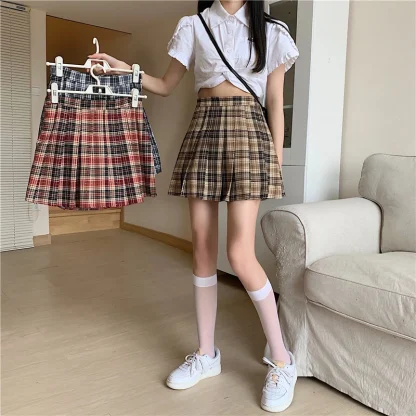 Chic Plaid Pleated Skirts - Image 5
