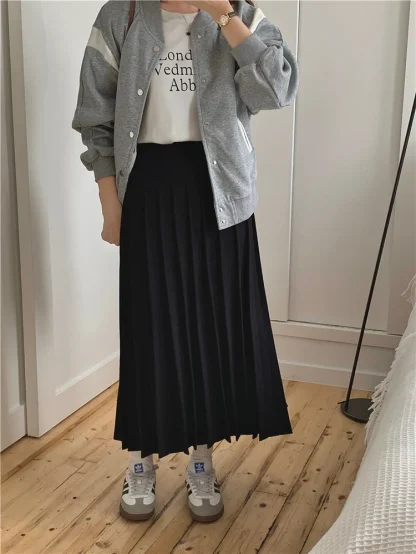Knitted Thicken Pleated Skirts - Image 6