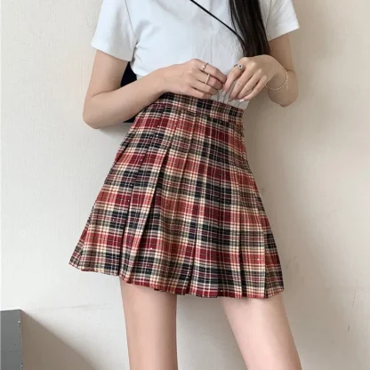 Chic Plaid Pleated Skirts - Image 2