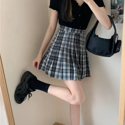 Chic Plaid Pleated Skirts - Image 4