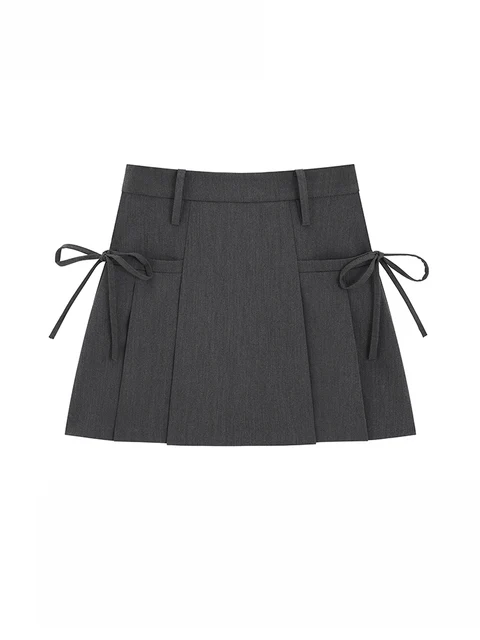 Bowknot Sides Pleated Mini Skirts | Free Shipping!