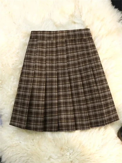 Plaid Vintage style Pleated Skirts 1 000 Skirts Free Shipping