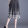 Floral Print Mesh Pleated Skirt - Image 2